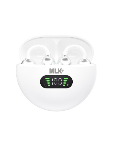 MLK+ EAR-CLIP BLUETOOTH EARBUDS WITH LED DISPLAY AND AI REAL-TIME TRANSLATION