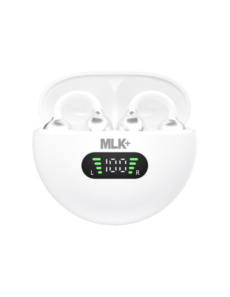 MLK+ EAR-CLIP BLUETOOTH EARBUDS WITH LED DISPLAY AND AI REAL-TIME TRANSLATION