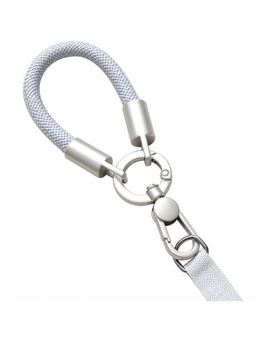 MINI-BRACELET AVEC CROCHET MÉTALLIQUE ET ÉCUSSON EN TISSU