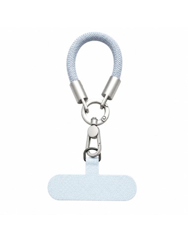 MINI-BRACELET AVEC CROCHET MÉTALLIQUE ET ÉCUSSON EN TISSU