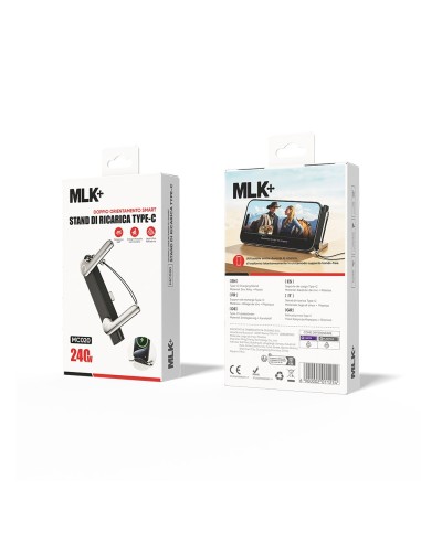 MLK+ STAND DI RICARICA USB-C CON SUPPORTO INTEGRATO