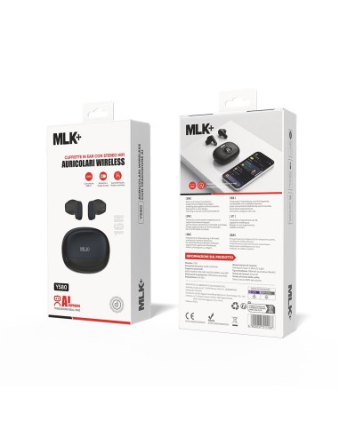 MLK+ AURICOLARI BLUETOOTH IN-EAR COMPATTI CON AI