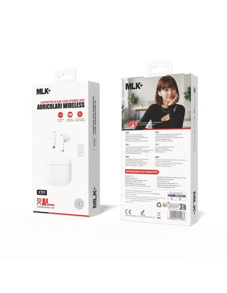 MLK+ AURICOLARI BLUETOOTH CON TRADUZIONE AI