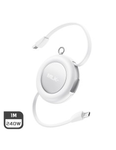 MLK+ CAVO USB-C A USB-C 240W COMPATTO E RETRATTILE 1MT