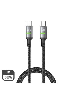 MLK+ CÂBLE TRESSÉ 60 W USB-C VERS USB-C AVEC LED