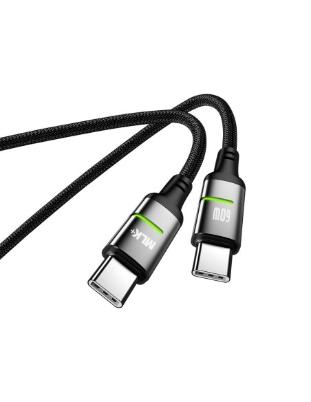MLK+ CAVO INTRECCIATO USB-C / USB-C 60W CON LED