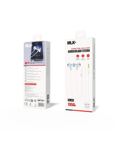 MLK+ KABELGEBUNDENE OHRHÖRER MIT 3,5-MM-KLINKENSTECKER UND MAGNETVERSCHLUSS