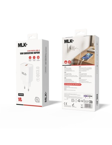 MLK+ CHARGEUR SECTEUR 18 W USB QC 3.0