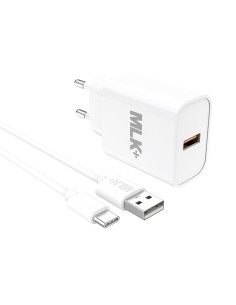MLK+ 18W USB QC 3.0 AC ADAPTER WITH TYPE-C CABLE 2