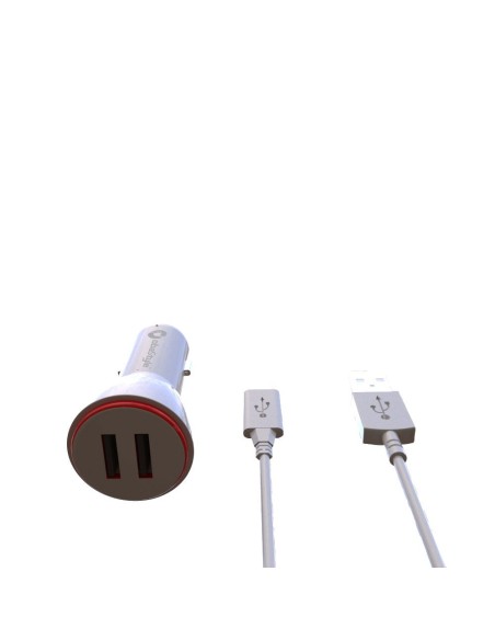 UNIVERSAL DOPPEL-USB 2.1A AUTO-LADEGERÄT MIT MICRO-USB KABEL V8 100CM