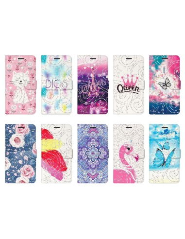 MAGNETIC CLOSURE AND INTERNAL POCKET BOOK CASE DIFFERENT PRINTS