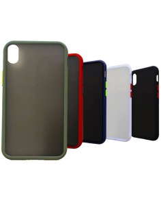 COVER SEMIRIGIDA SEMITRASPARENTE BORDI COLORATI SOFT TOUCH