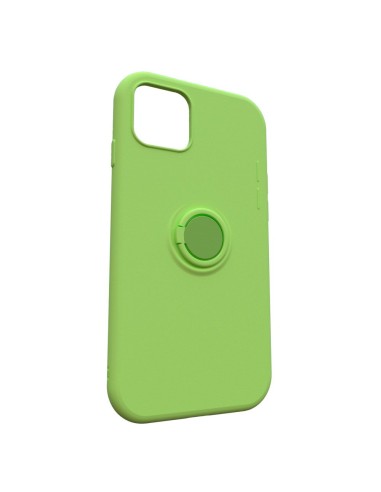 SOFT TOUCH SILICONE RUBBER COVER CASE WITH RING KICKSTAND