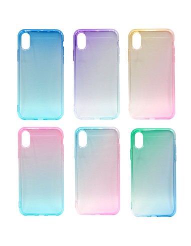 DOUBLE COLOR SHADED EFFECT SEMICLEAR SOFT COVER CASE