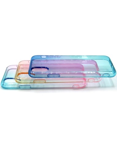 DOUBLE COLOR SHADED EFFECT SEMICLEAR SOFT COVER CASE