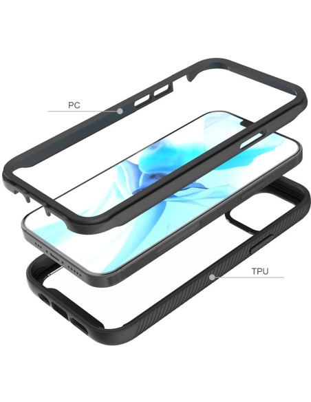 ULTRA CLEAR DOUBLE PROTECTION HARD COVER CASE WITH COLOURED EDGES