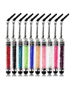 TOUCHSCREEN PEN WITH RHINESTONES AND HOOK