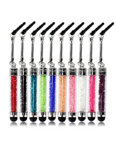 STYLET POUR ÉCRAN TACTILE AVEC STRASS ET CROCHET