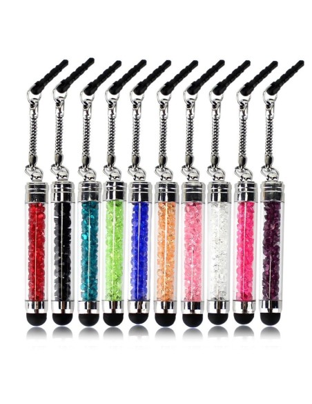 STYLET POUR ÉCRAN TACTILE AVEC STRASS ET CROCHET