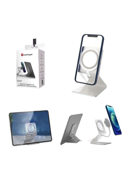 SUPPORTO MAGNETICO DA SCRIVANIA PER RICARICA WIRELESS
