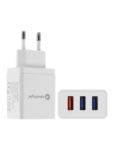 2.4A DUAL PORT + QC PORT 3.0A USB TRAVEL WALL CHARGER