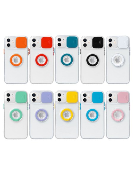 COVER MORBIDA CON PROTEZIONE FOTOCAMERA E SUPPORTO AD ANELLO INTEGRATO