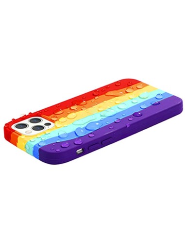 RAINBOW EFFECT SOFT TOUCH LIQUID SILICONE RUBBER SEMI HARD COVER CASE