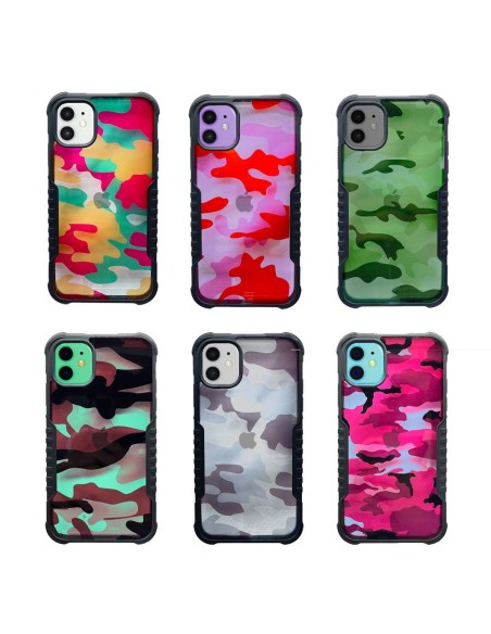 COVER RIGIDA TRASPARENTE CAMOUFLAGE BORDI RINFORZATI