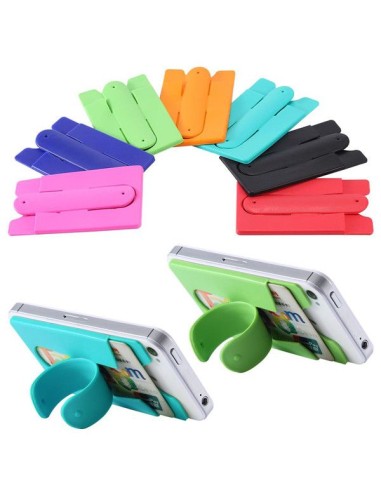 PORTE-CARTES ADHÉSIF EN SILICONE AVEC FONCTION DE SUPPORT