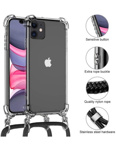 HOUSSE SOUPLE TRANSPARENTE AVEC SANGLE DE COU