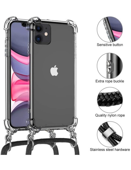 HOUSSE SOUPLE TRANSPARENTE AVEC SANGLE DE COU