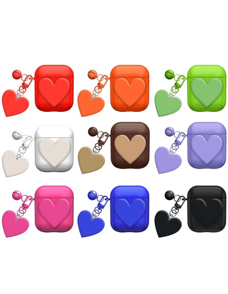 CUSTODIA PROTETTIVA PER AURICOLARI CON CHARM CUORE